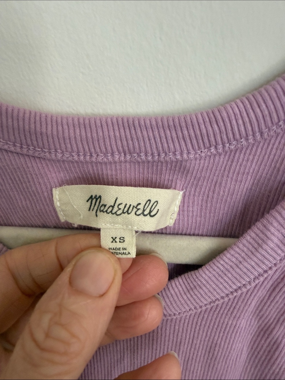 Madewell Lilac Ribbed Tank - Picture 2 of 3